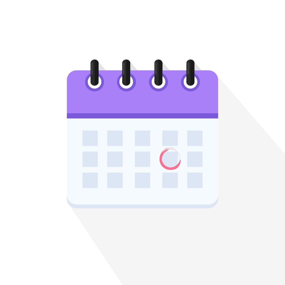 Calendar icon. Calendar deadline or event reminder. Isolated vector illustration