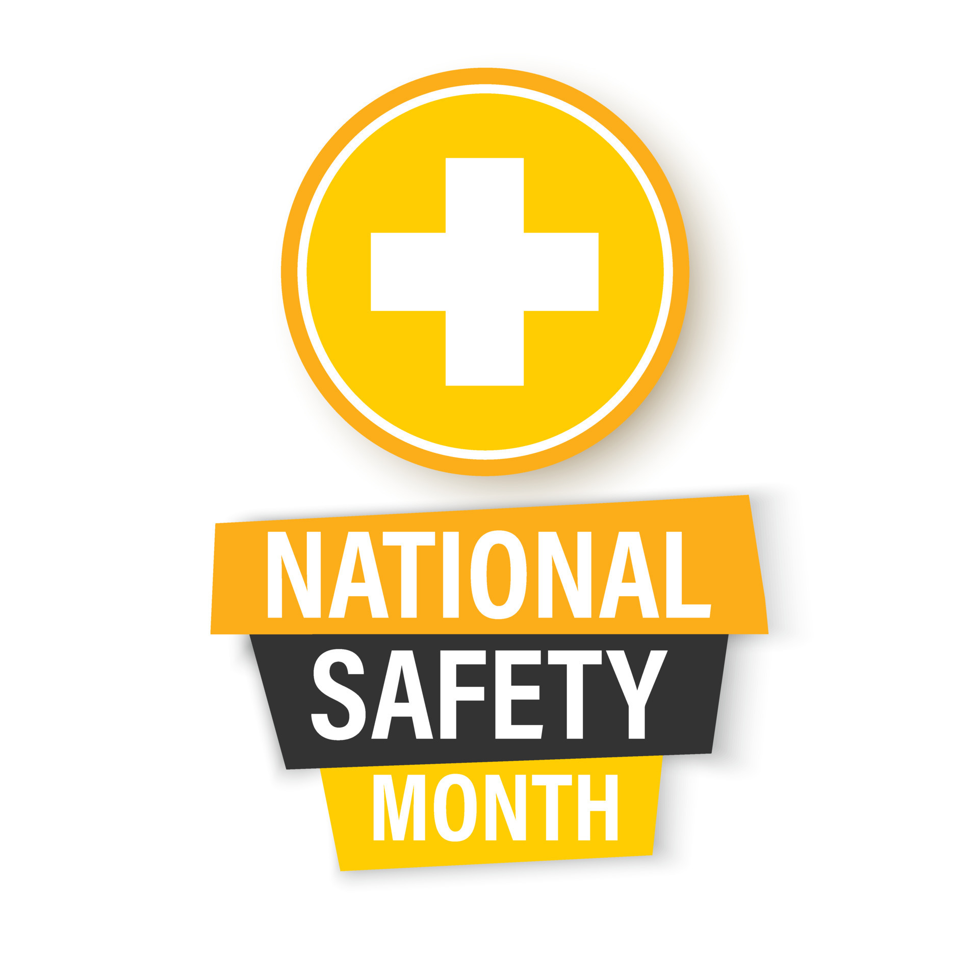 National Safety Month in June. Security concept. Background, poster
