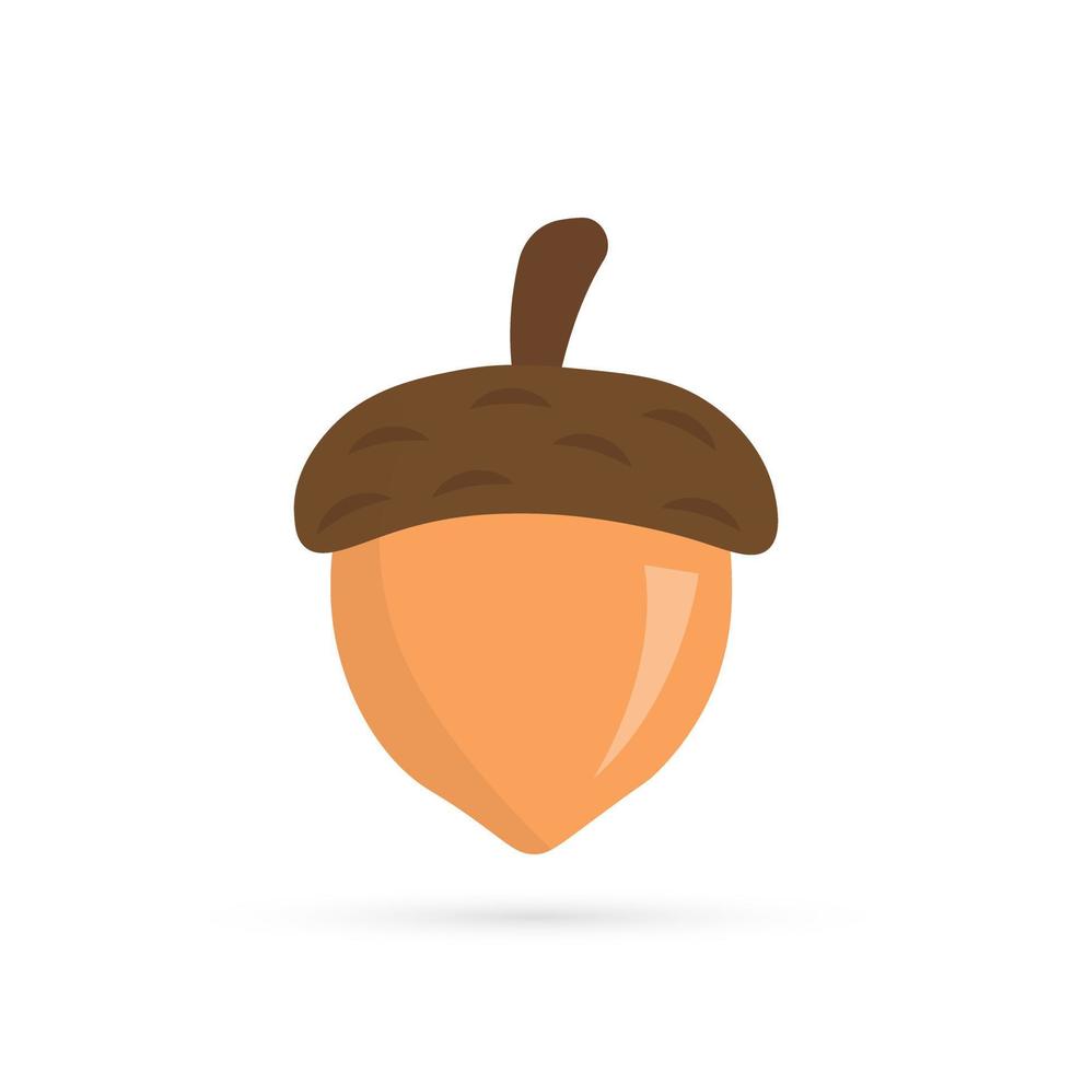 Acorn icon. Autumn concept. vector illustration isolated on white background