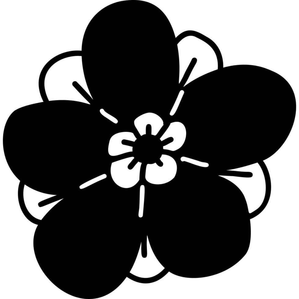 Flower. Hand drawn doodle vector