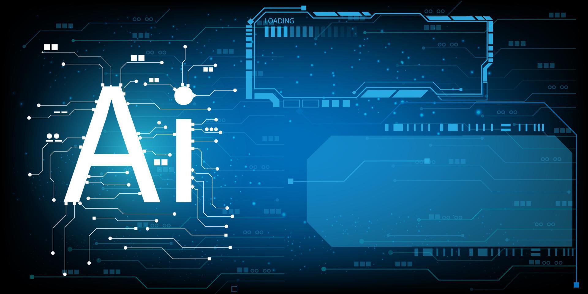 Computer chip Electronic circuit board with AI vector for technology and finance concept and education for future