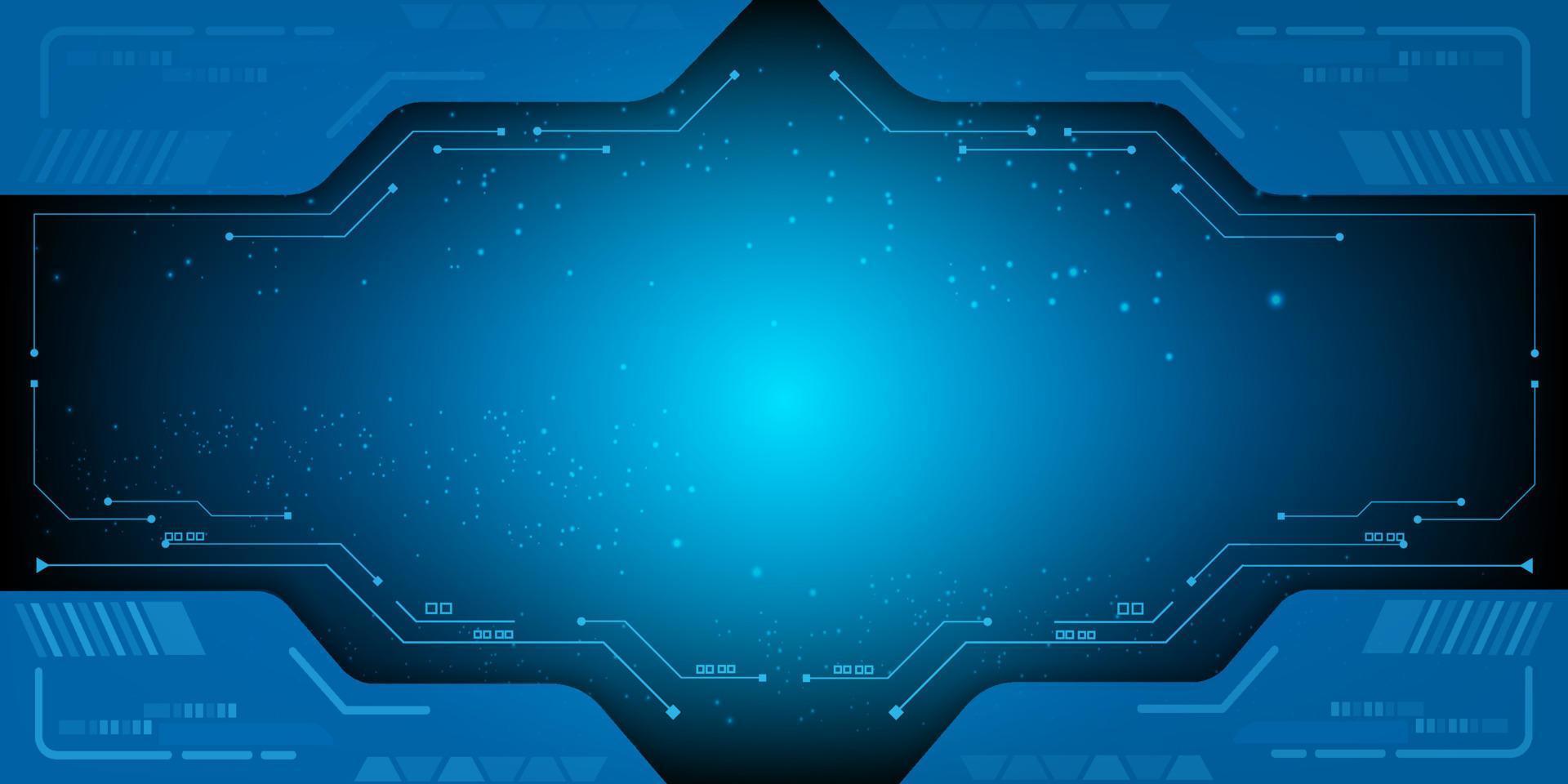 HUD monitor Computer chip Electronic circuit board with AI vector for technology and finance concept and education for future