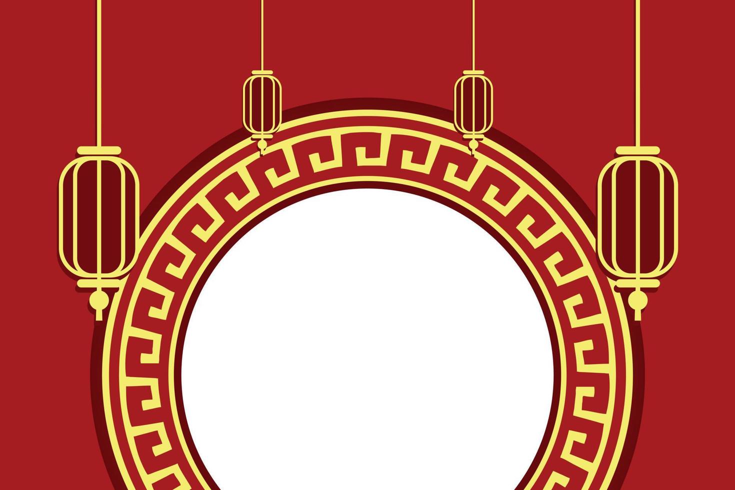 Oriental background with lampion decoration vector