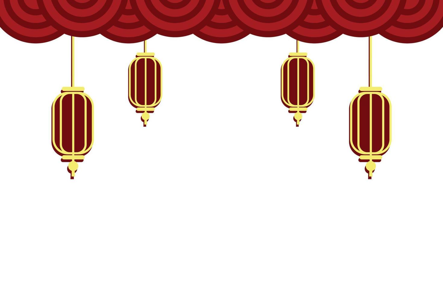 Oriental background with lampion decoration vector