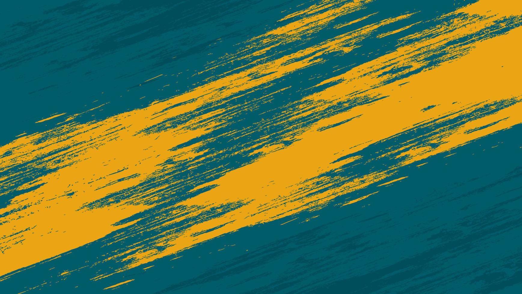 grunge amarillo abstracto áspero en diseño de fondo verde oscuro vector