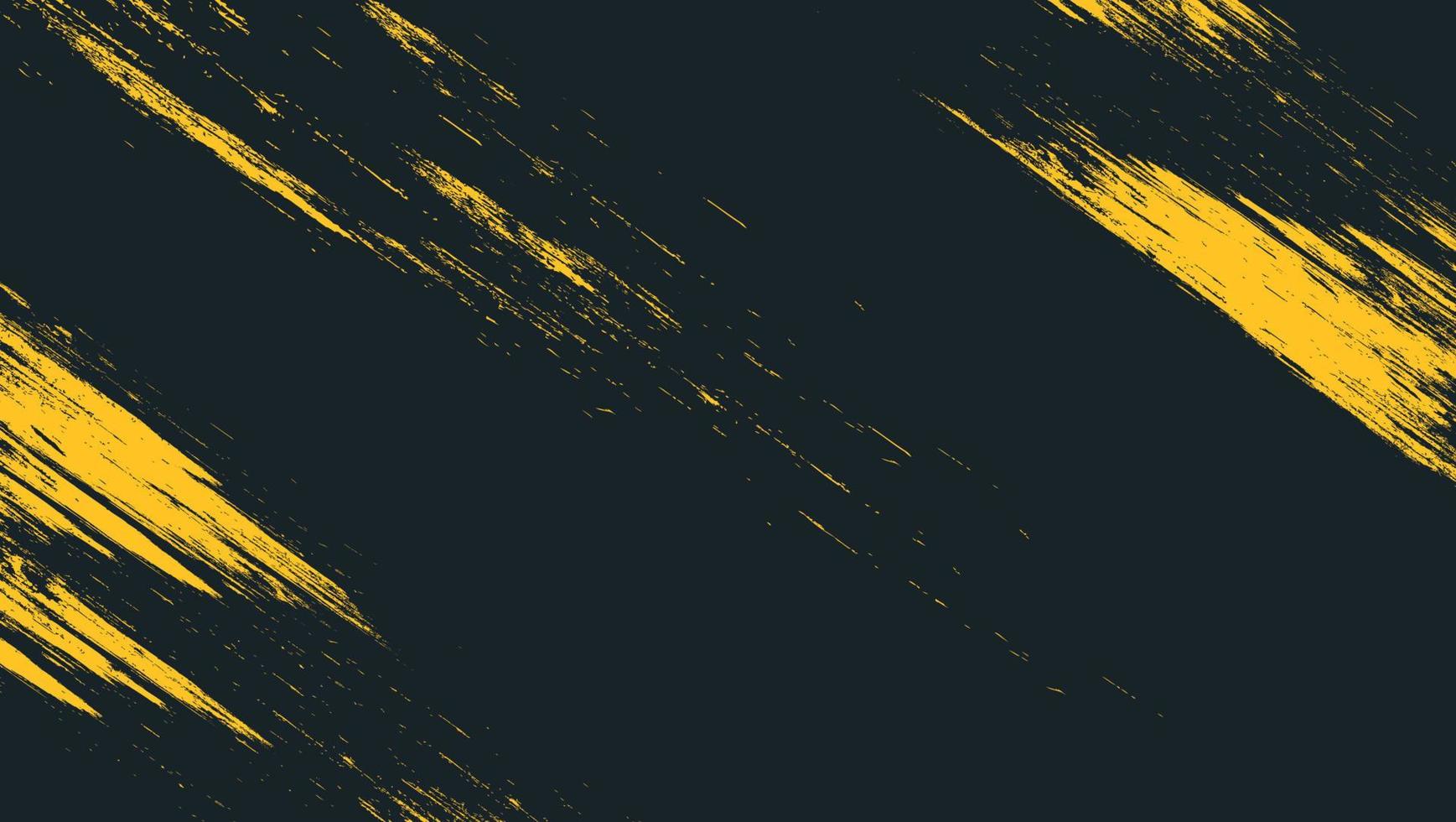 Abstract Yellow Black Scratch Grunge Texture Background vector