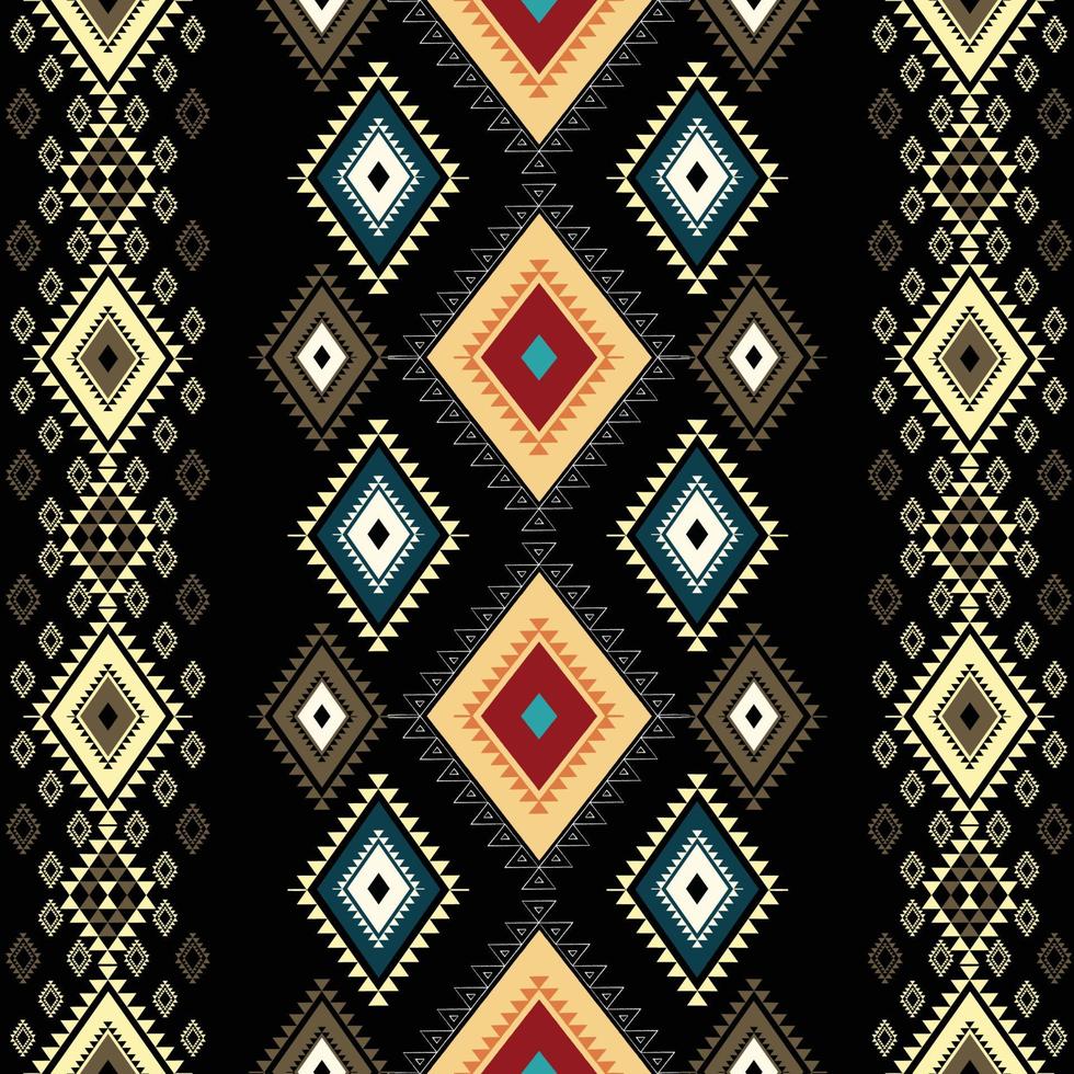 Ikat paisley. Geometric ethnic pattern oriental African American Pakistan,Asia,Aztec motif textile and bohemian.design for background, wallpaper,carpet print, fabric, batik,tile. Ikat pattern vector. vector