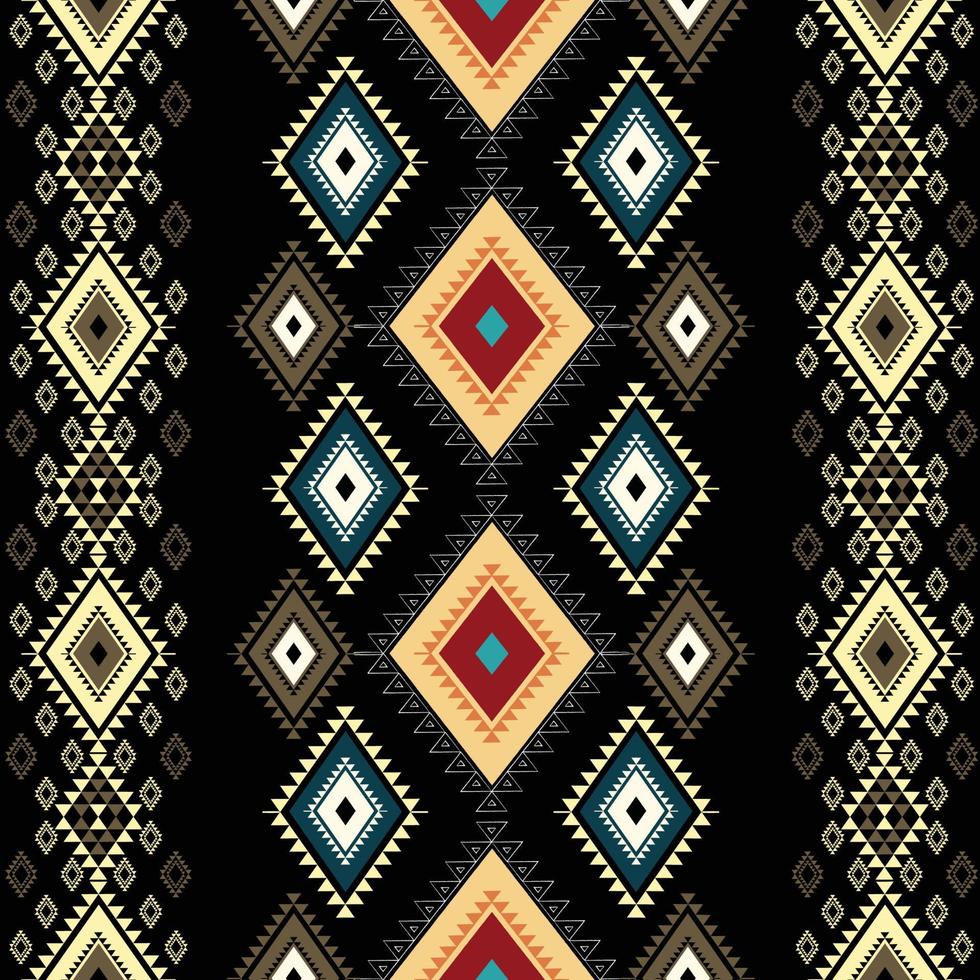 Ikat paisley. Geometric ethnic pattern oriental African American Pakistan,Asia,Aztec motif textile and bohemian.design for background, wallpaper,carpet print, fabric, batik,tile. Ikat pattern vector. vector