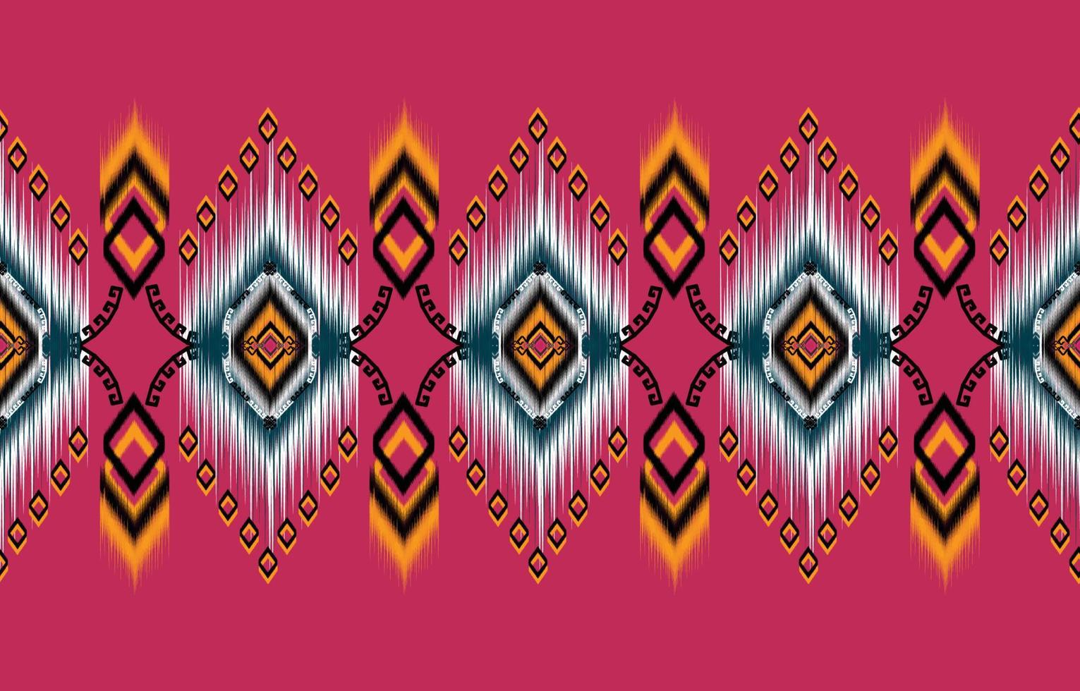 Ikat pattern. Geometric ethnic pattern African,American, western,Pakistan,Asia,Aztec motif textile and bohemian.design for background, wallpaper,carpet print, fabric, batik,tile. Ikat paisley vector. vector
