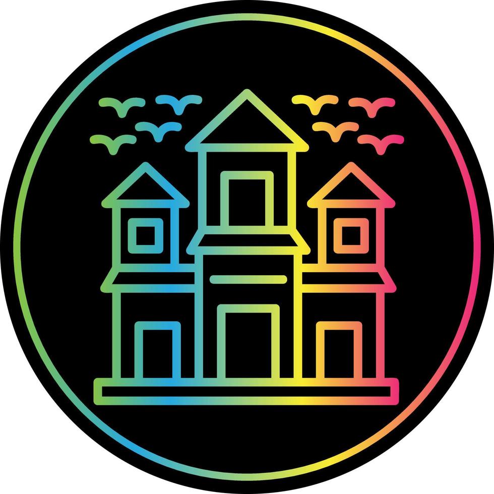 Haunted House Vector Icon Design