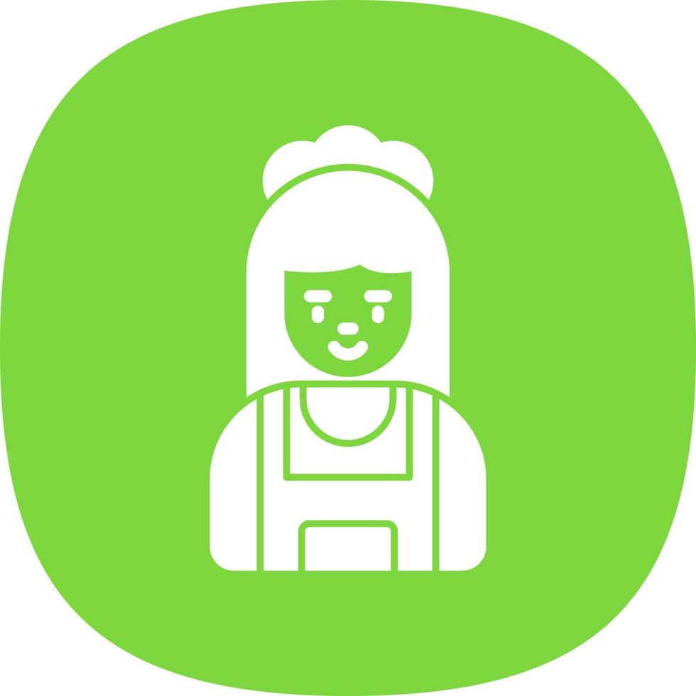 Maid Vector Icon Design