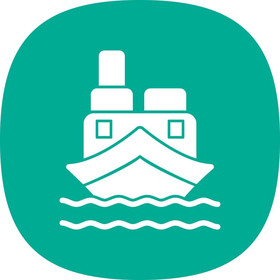 Cargo Boat Vector Icon Design