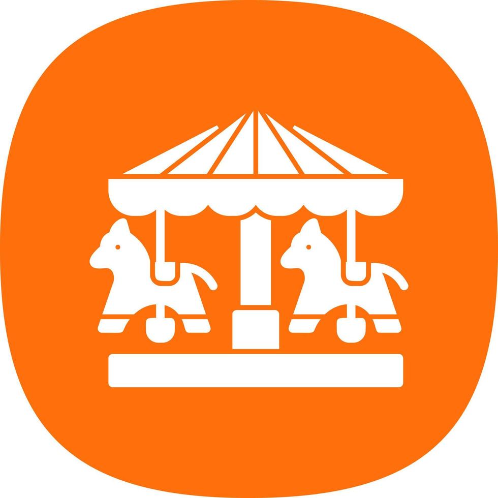 Merry Go Round Vector Icon Design