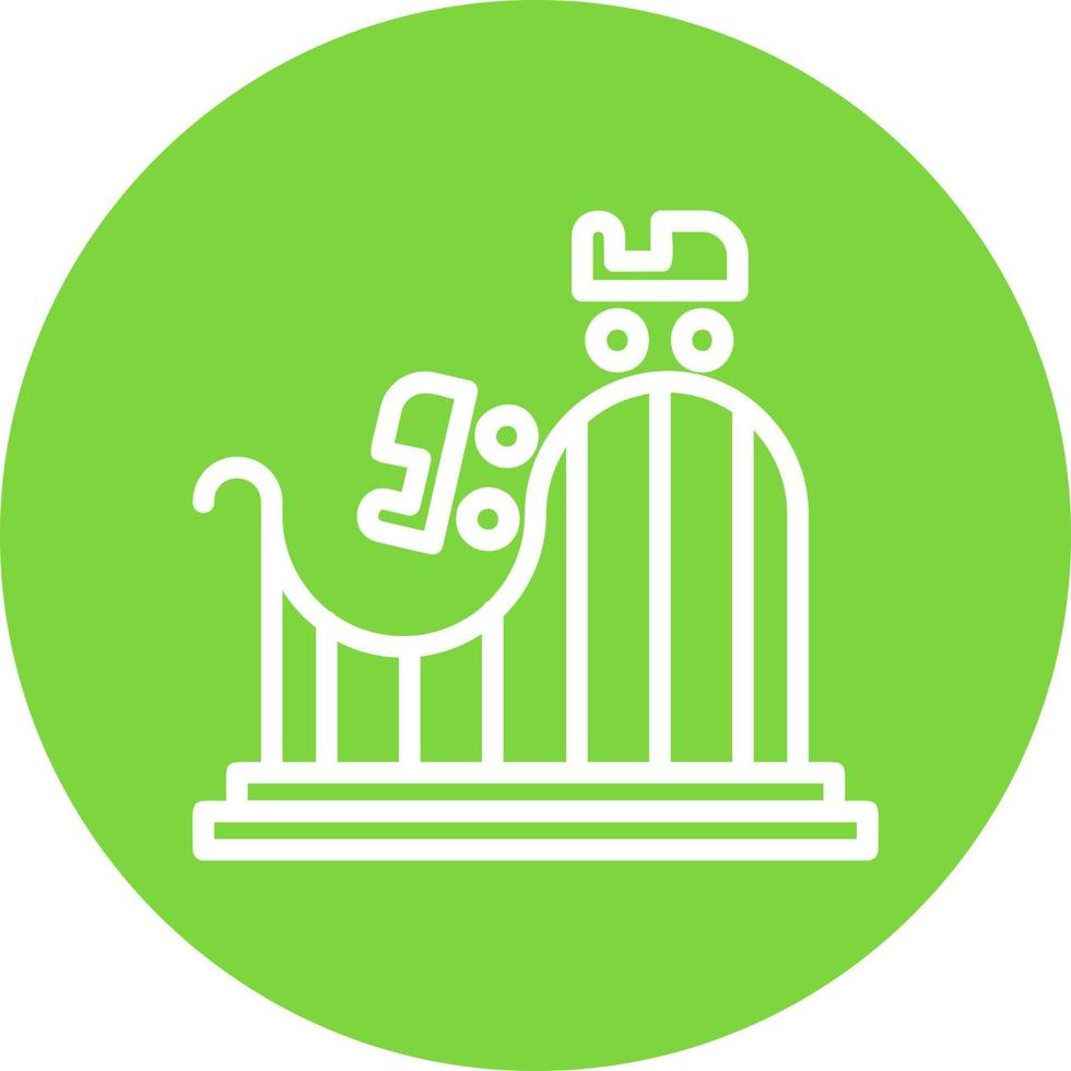 Roller Coaster Vector Icon Design
