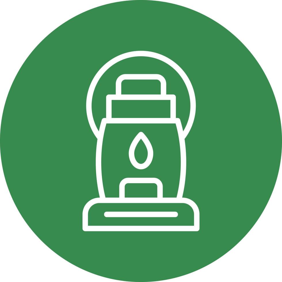 Oil Lamp Vector Icon Design