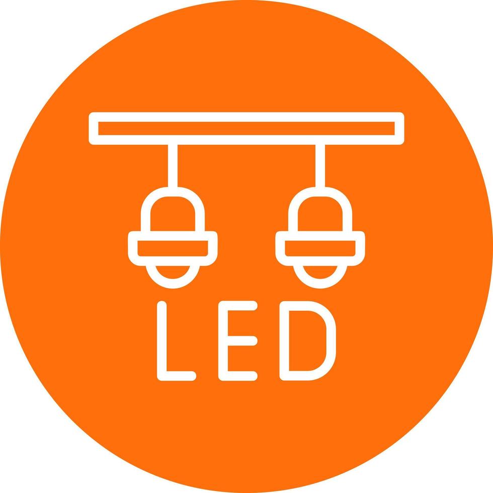 Led Lamp Vector Icon Design