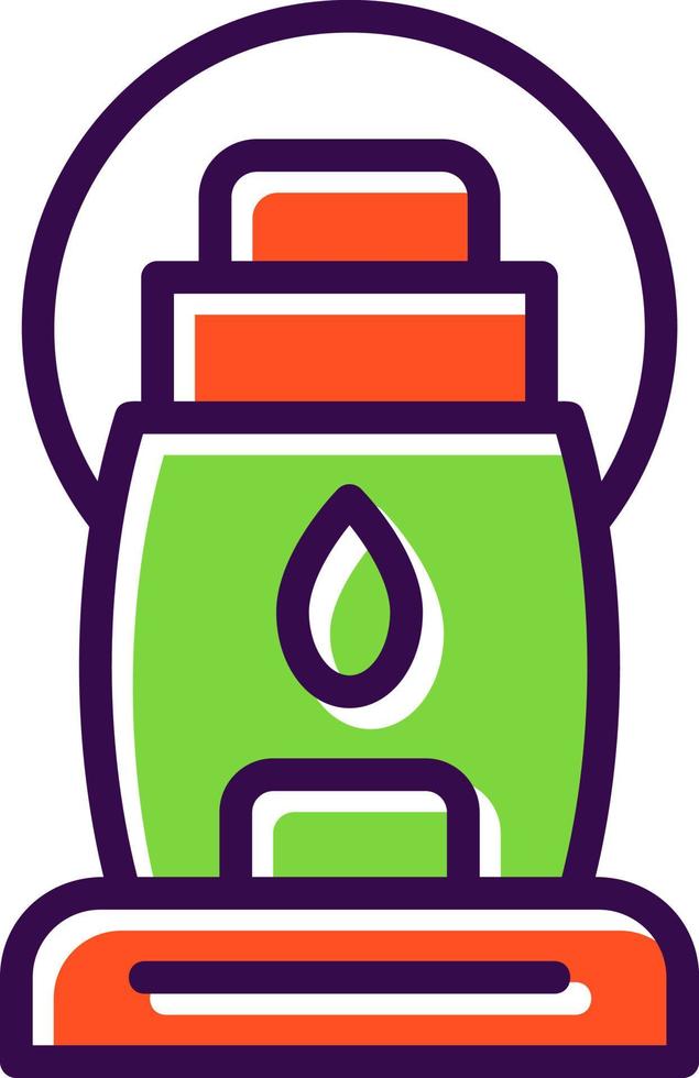 Oil Lamp Vector Icon Design