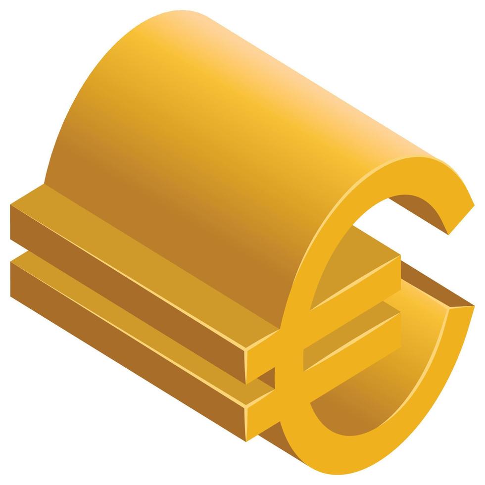 Euro - Isometric 3d illustration. vector