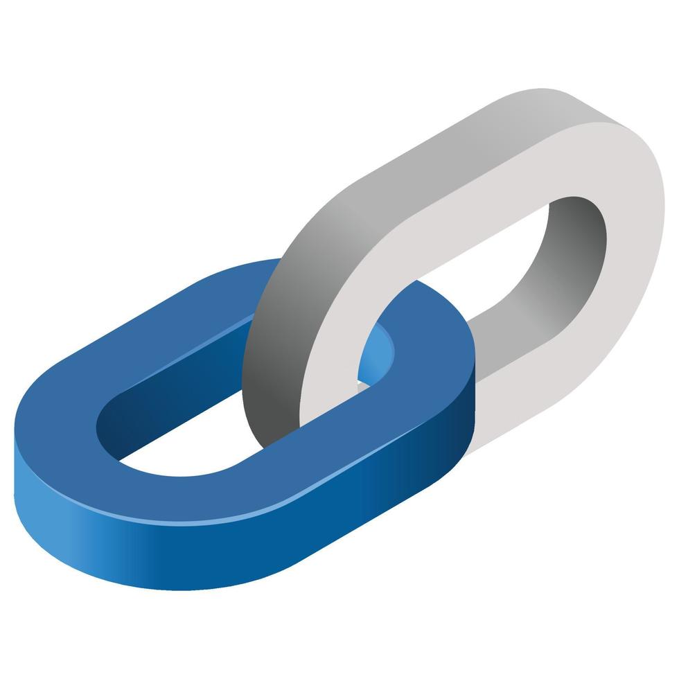 Link - Isometric 3d illustration. vector