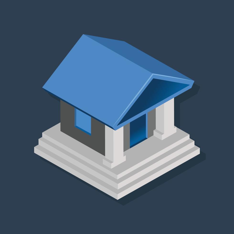 Bank - Isometric 3D illustration. vector