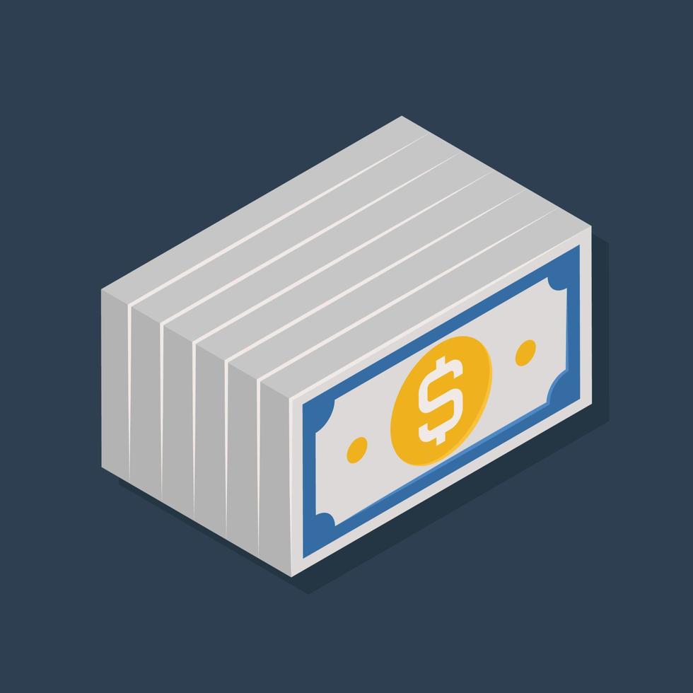 Banknote - Isometric 3D illustration. vector