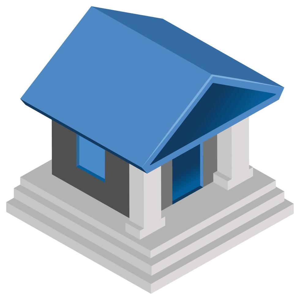 Bank - Isometric 3d illustration. vector