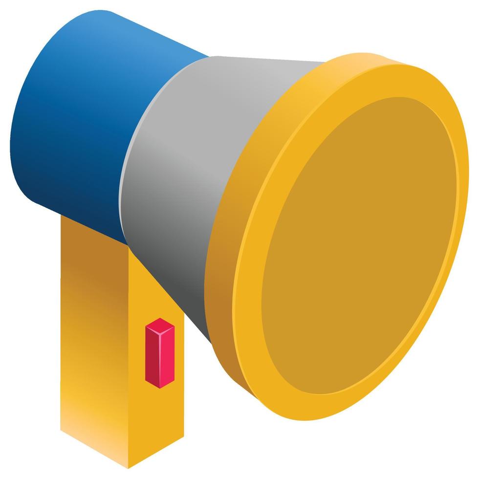 Megaphone - Isometric 3d illustration. vector