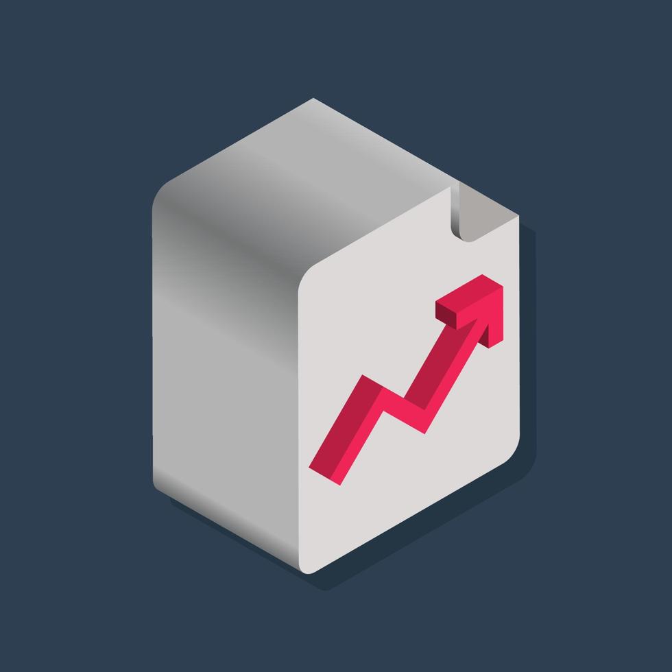 Document - Isometric 3D illustration. vector