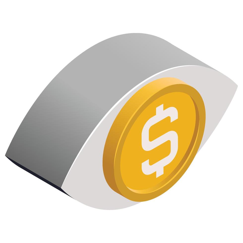Money view - Isometric 3d illustration. vector