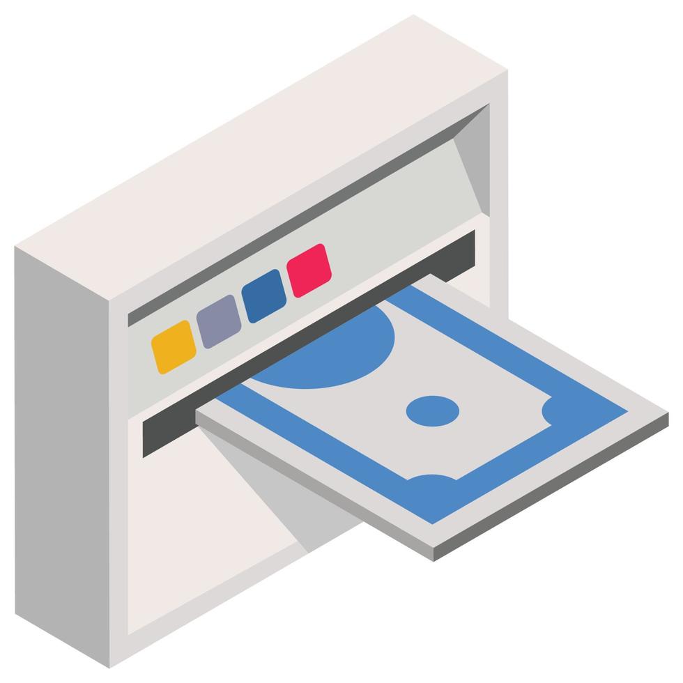 Withdrawal - Isometric 3D illustration. vector