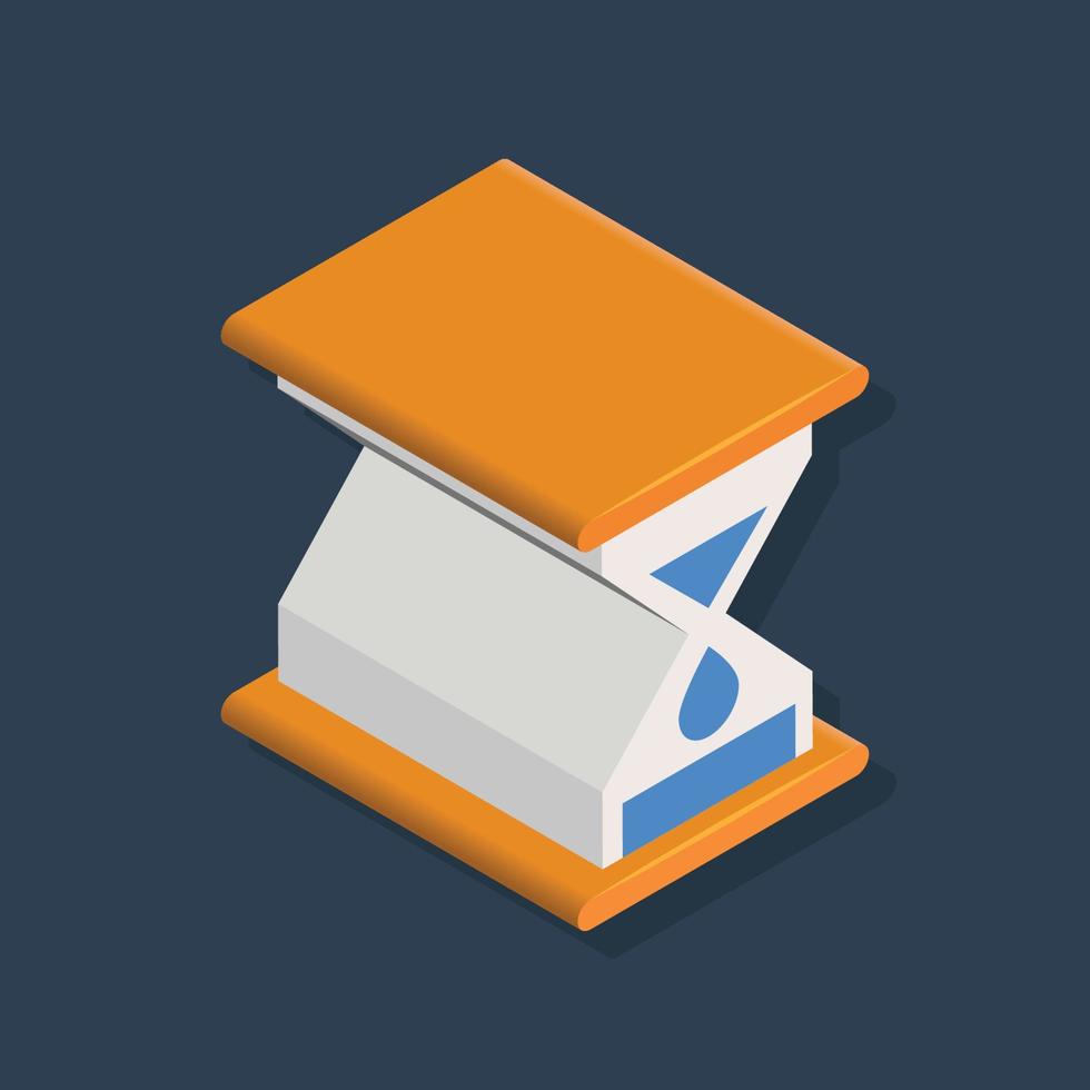 Waiting - Isometric 3D illustration. vector