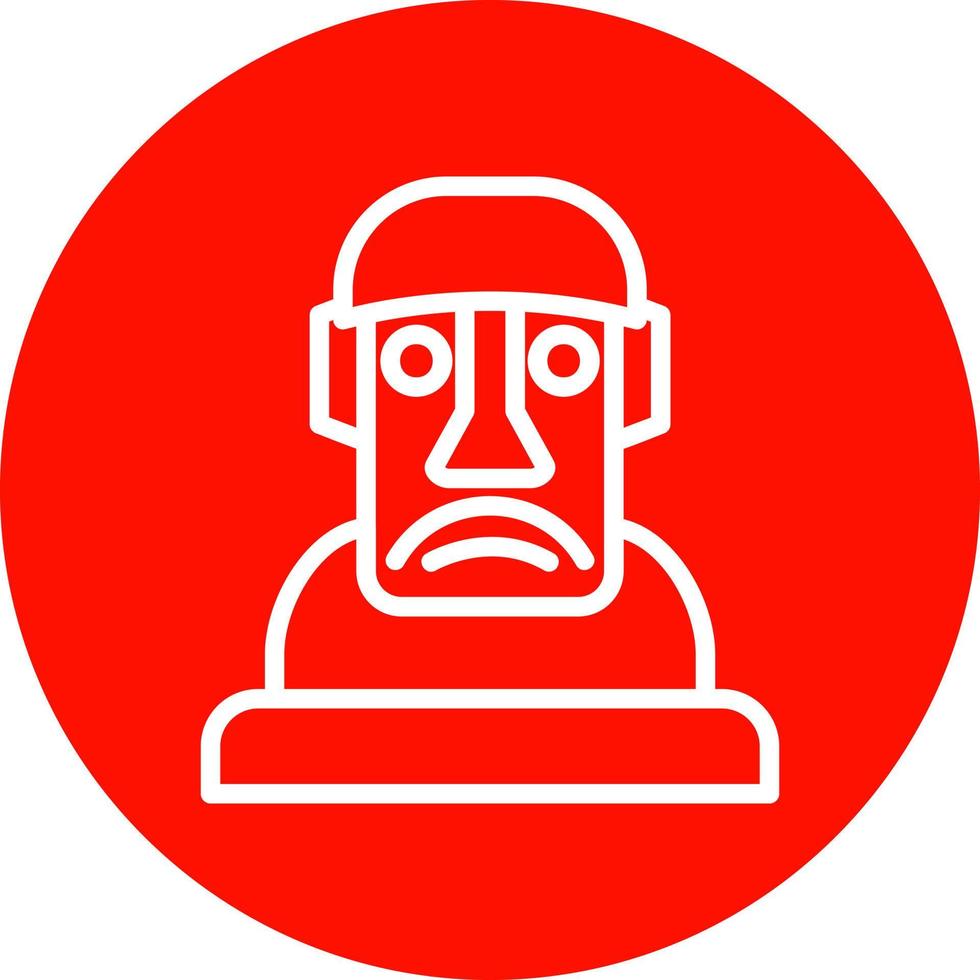 diseño de icono de vector moai