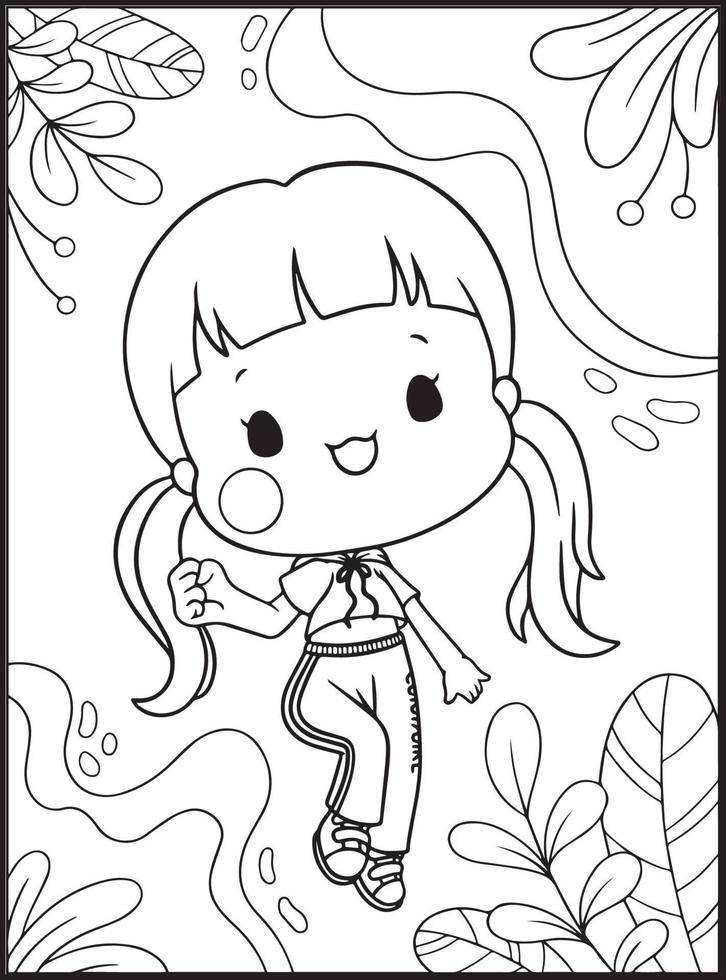 Best Printable Coloring Pages for Kids, Coloring Pages with Girls  Characters 31374987 Vector Art at Vecteezy