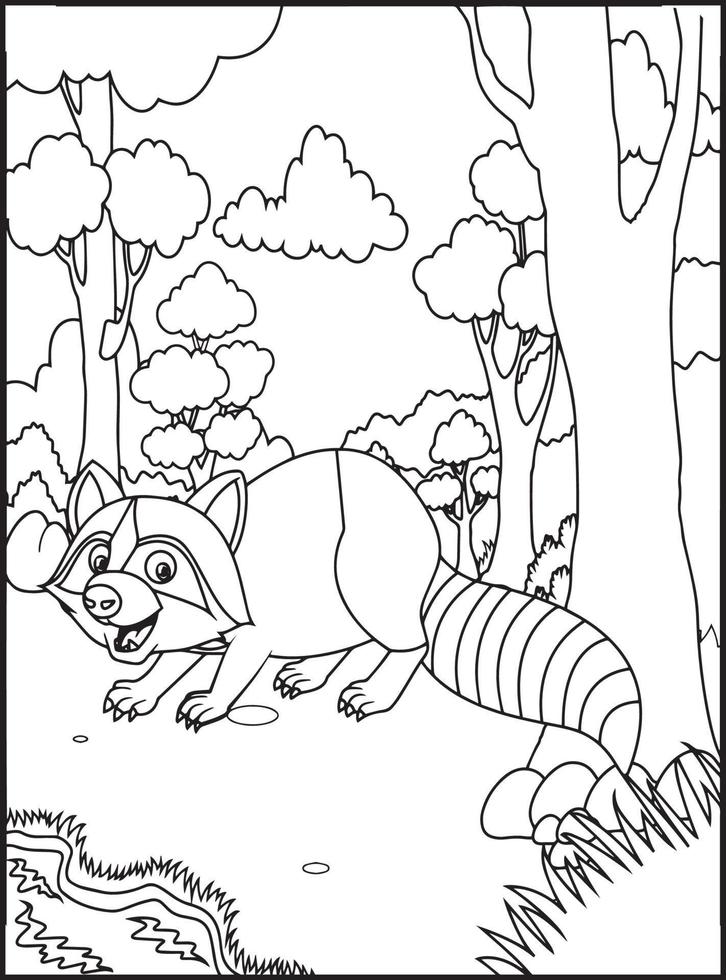 dibujos de animales salvajes para colorear para niños vector