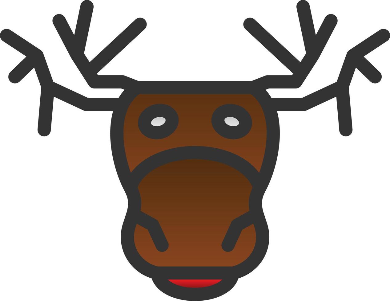 diseño de icono de vector de alces