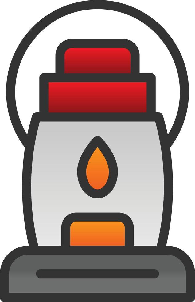 Oil Lamp Vector Icon Design
