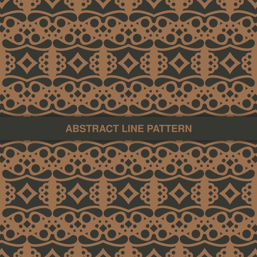 flat ornament line pattern design vector