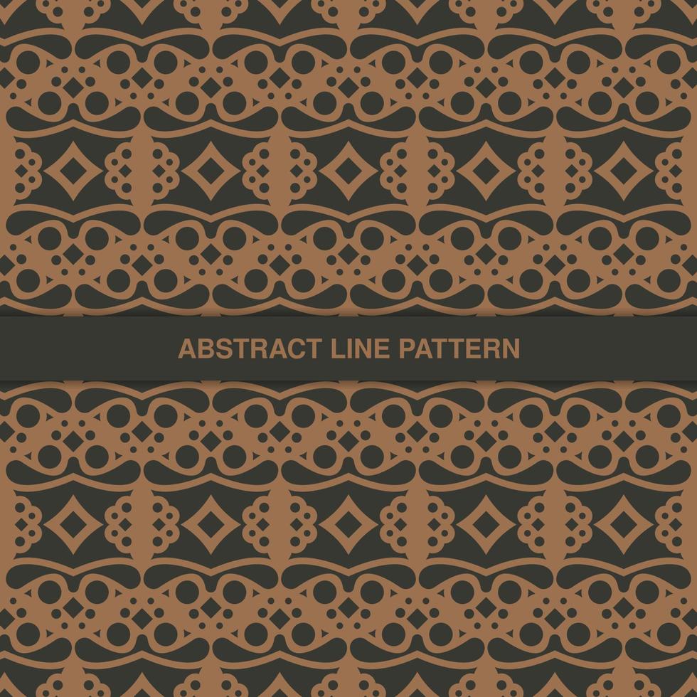 flat ornament line pattern design vector