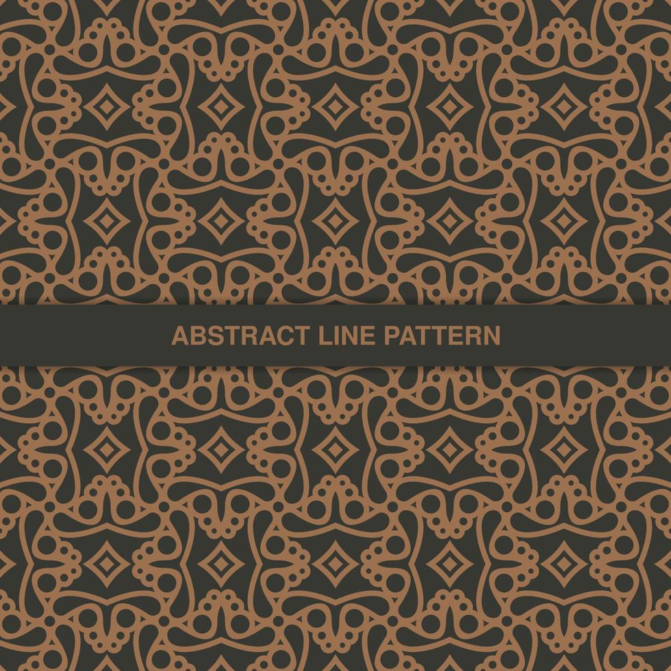 flat ornament line pattern design vector