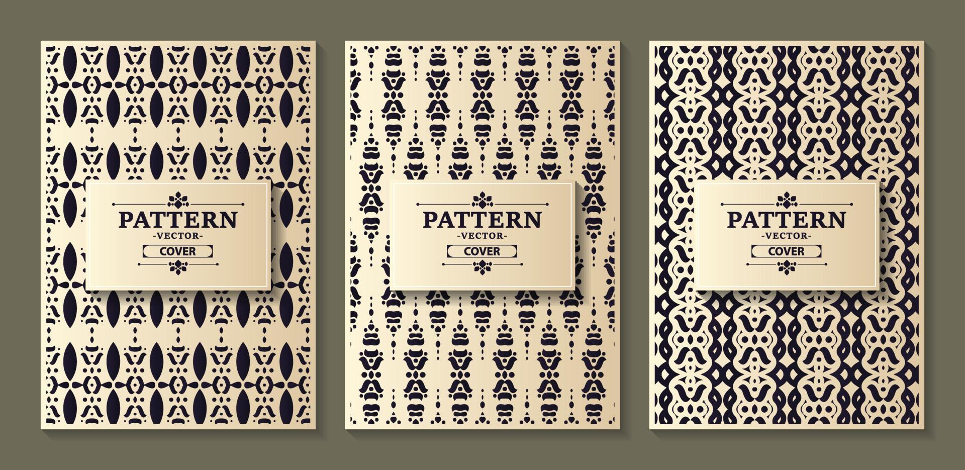 vintage abstract geometric pattern cover template vector