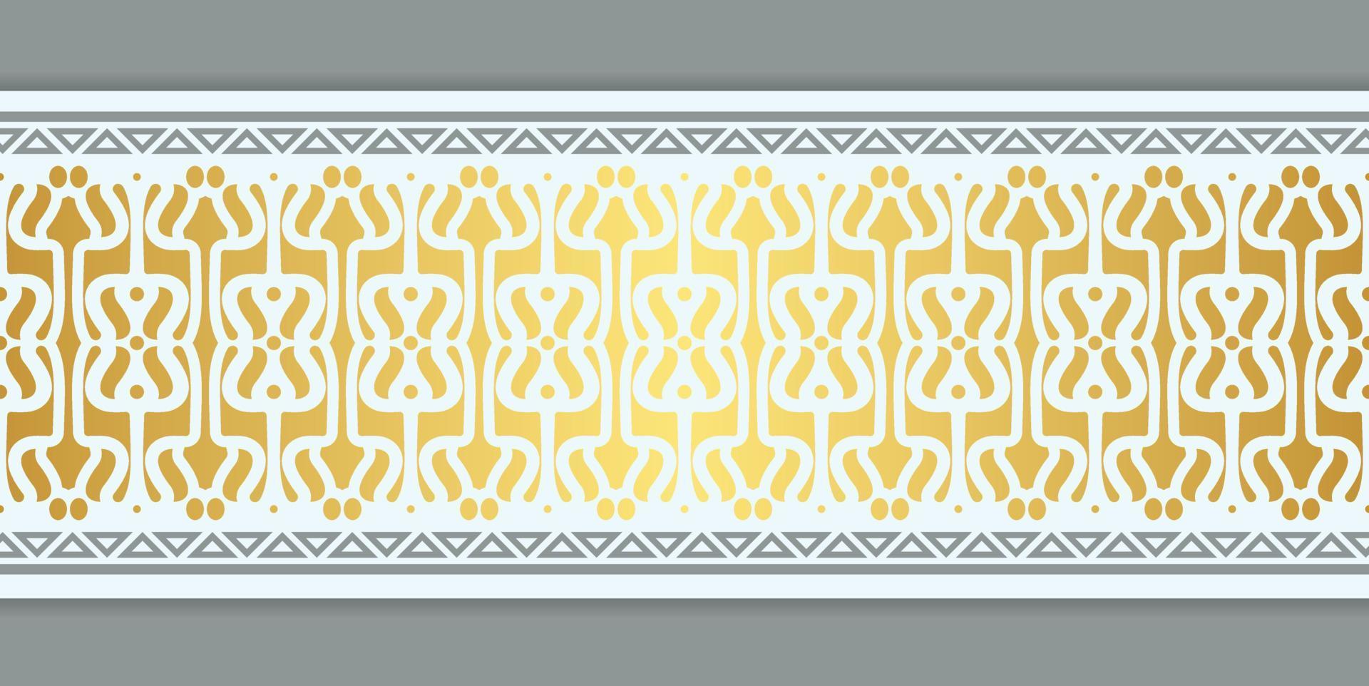 elegante plantilla de borde ornamental dorado vector