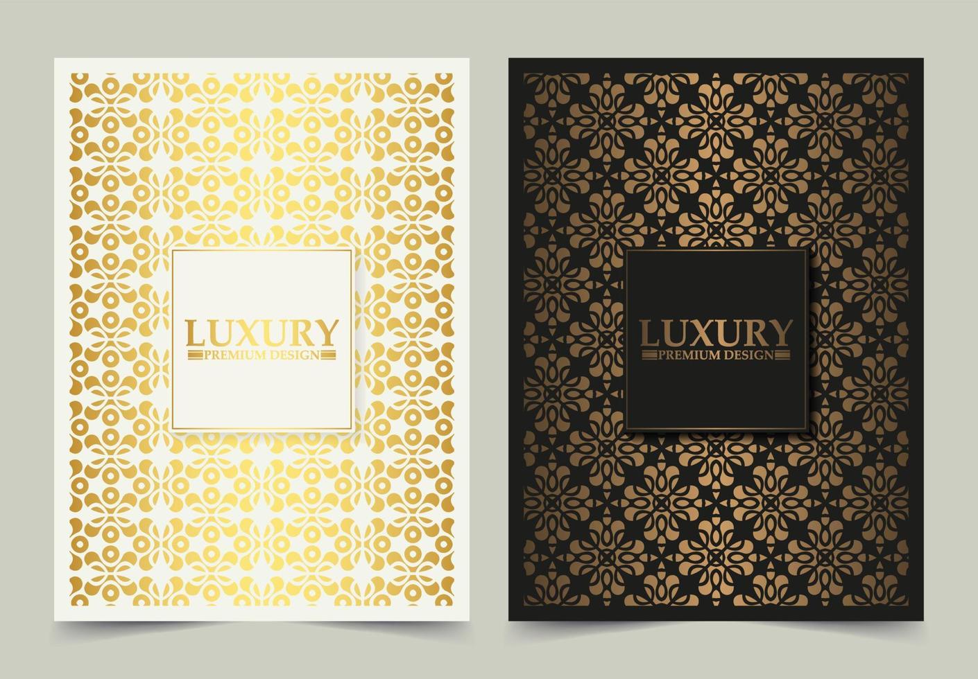 luxury book cover with ornamental pattern texture vector