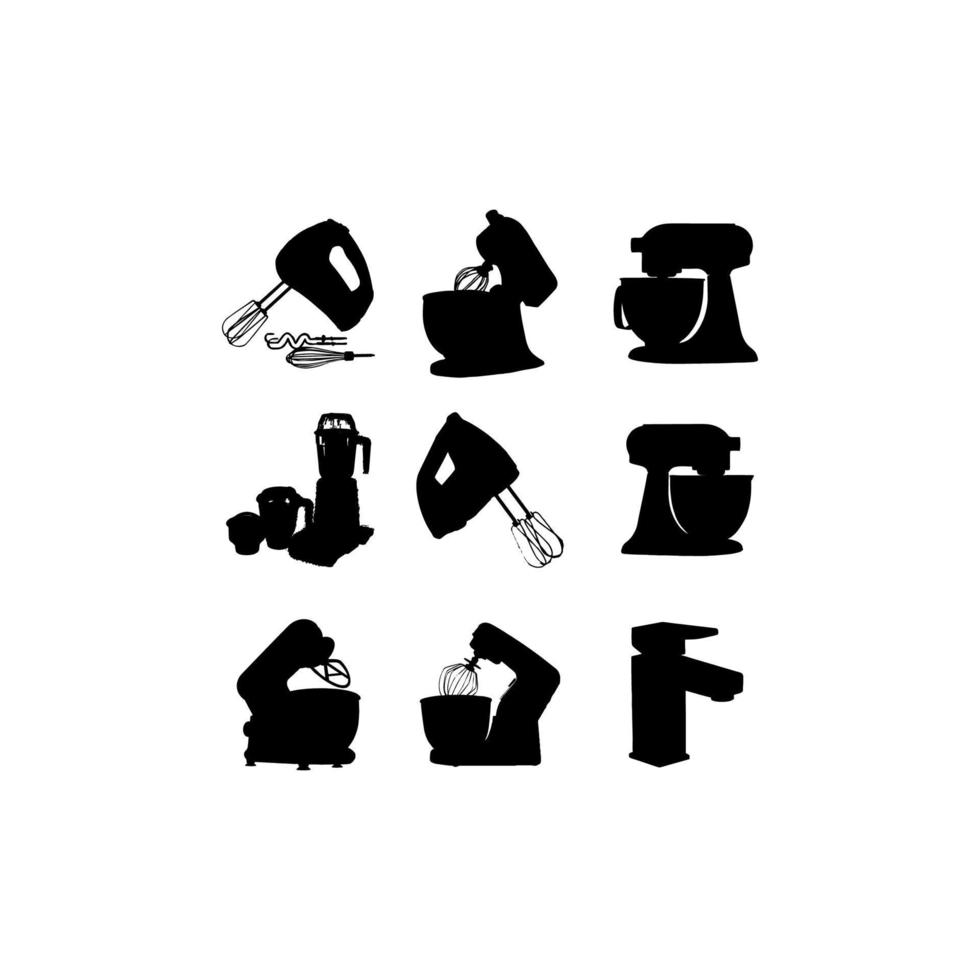 mixer machine illustration set creative design vector