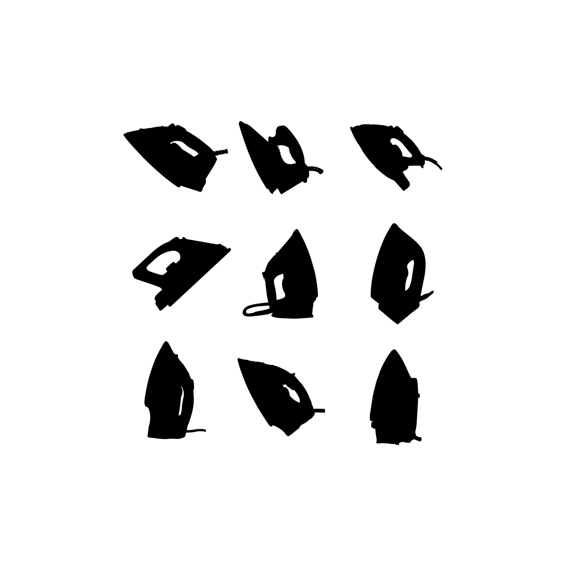 hot iron illustration set silhouette design 17045191 Vector Art at Vecteezy