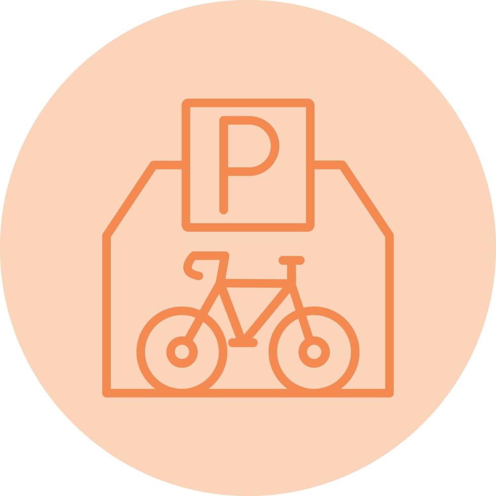 icono de vector de estacionamiento de bicicletas