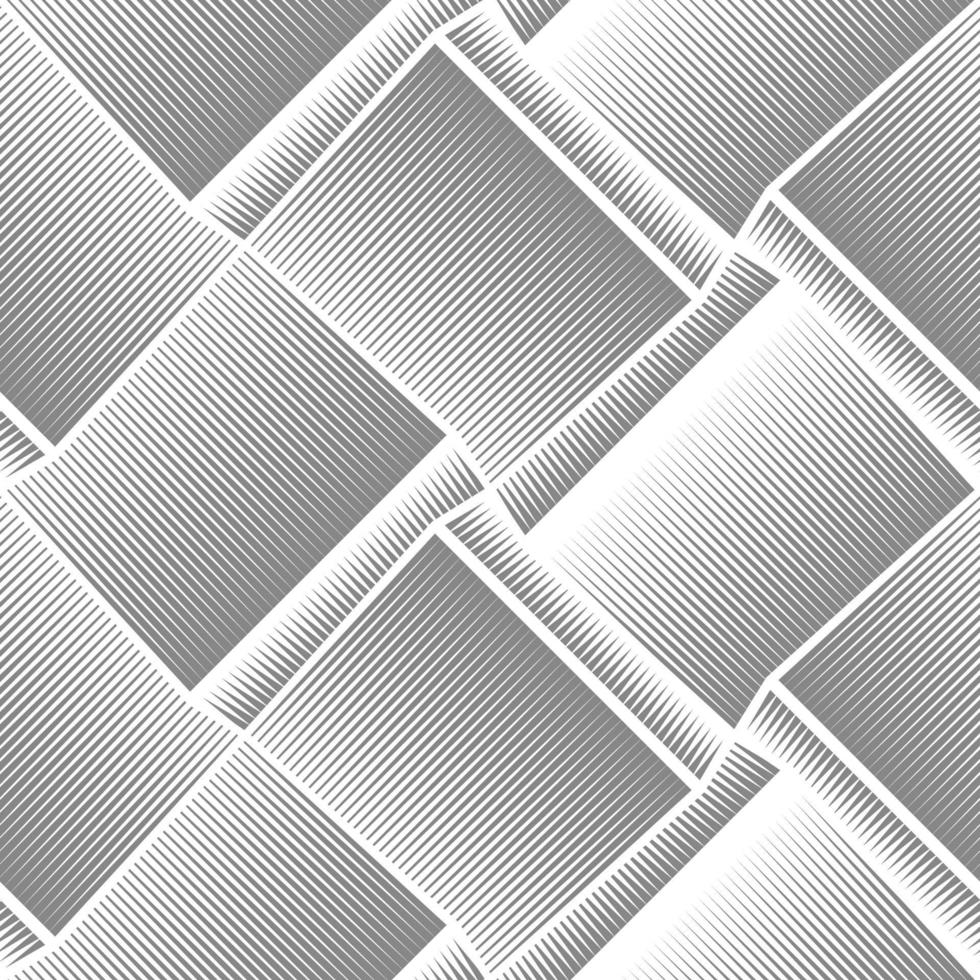 Gray geometric seamless pattern with thin lines for wallpapers, textile, fabric, wrapping paper, backgrounds. Graphic effect of volume. Template in the engraving style. Vector Illustration.