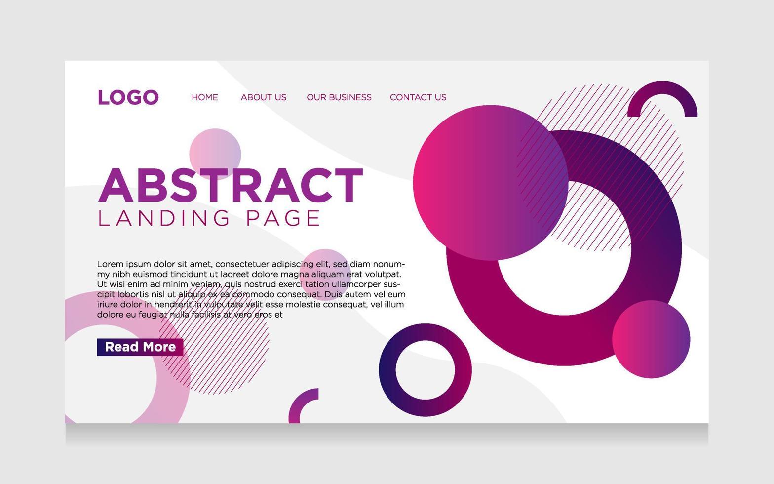 landing page abstract background with geometric vector