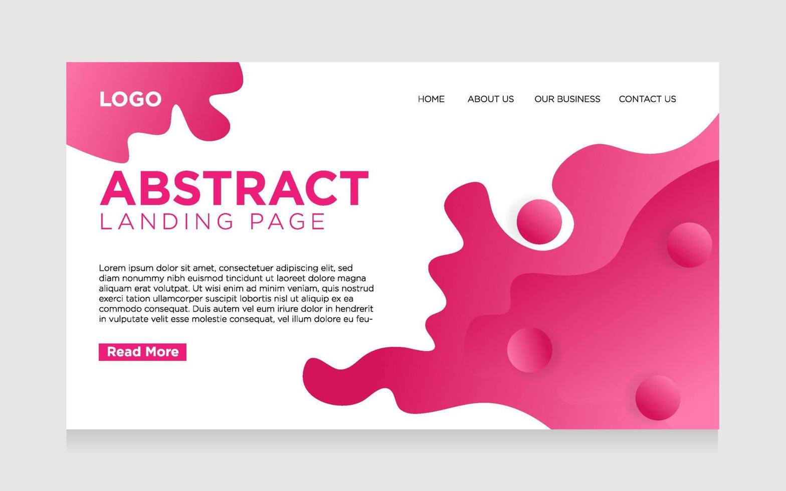 landing page abstract background with modern gradient vector