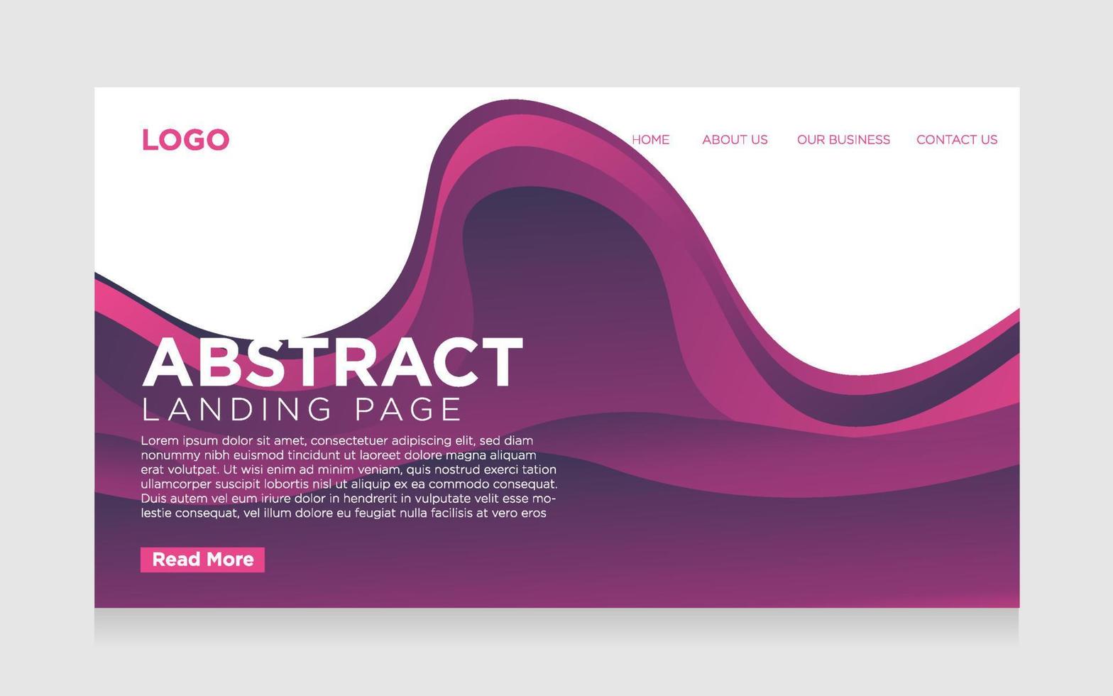 landing page abstract background with modern gradient vector