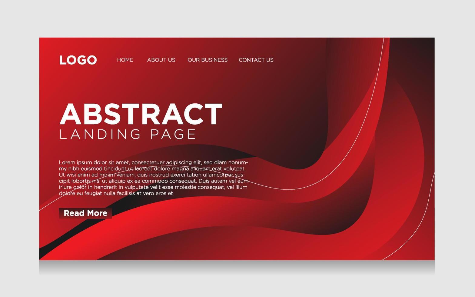 landing page abstract background with modern gradient vector